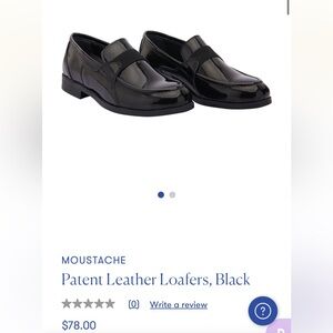 Moustache Boys Tuxedo Patent Leather Loafers - Black EU size 28 (US 11)